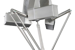 The P4 pick & place robot mechanics from Schneider Electric/ELAU Packaging Solutions is constructed of stainless steel. When spe