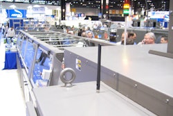 Antenna for wireless connectivity mounted atop the Arpac machine.