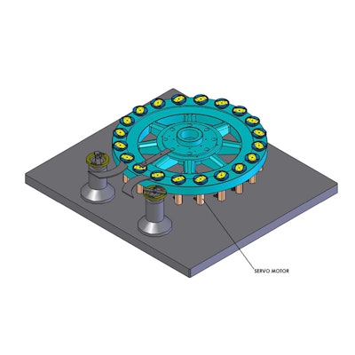 With individually driven servo bottle turning plates, containers remain precisely controlled and both bottle and label size and