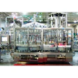 An 18-head, 36-axis dual phase rotary servo filler (left in this view of monobloc filler-capper) from PneumaticScaleAngelus.