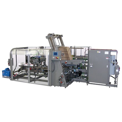 The 18-axis Douglas InvexÂ® case packer is compact and runs at up to 17 cpm.