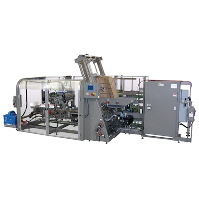 The 18-axis Douglas Invex® case packer is compact and runs at up to 17 cpm.