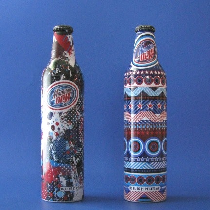 Mountain dew aluminum bottles