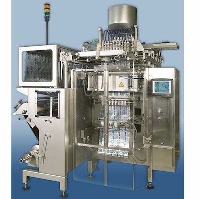 Hassia Redatron's Model Si500 ten-lane, four-sided sachet machine.