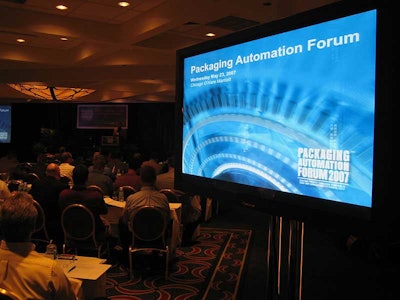 Speakers at Packaging Automation Forum included General Mills, Frito-Lay, Nestlé, Tropicana, Eli Lilly, Procter & Gamble and