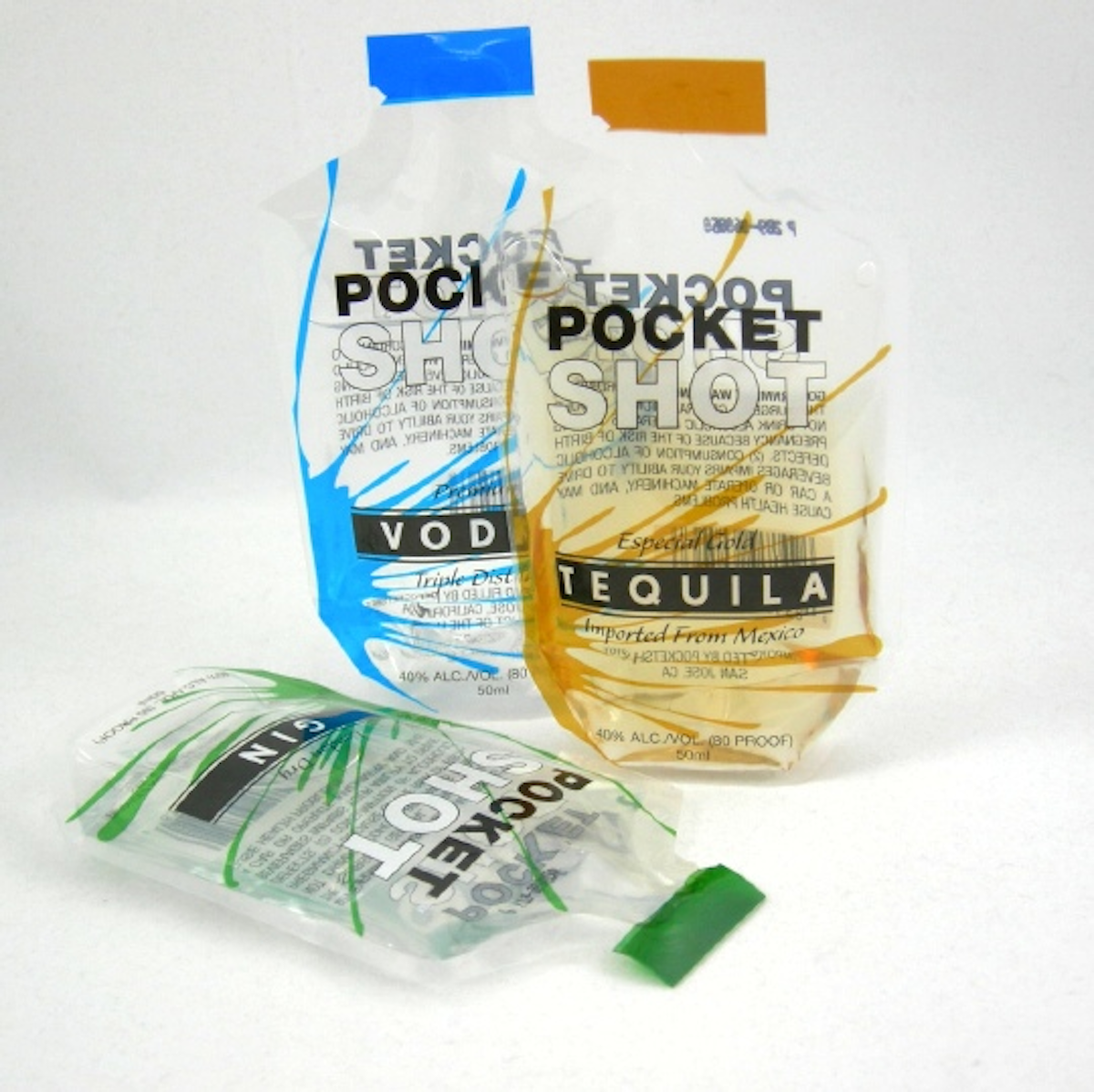 Pocket Shot liquor served in a 'flexible flask' Packaging World