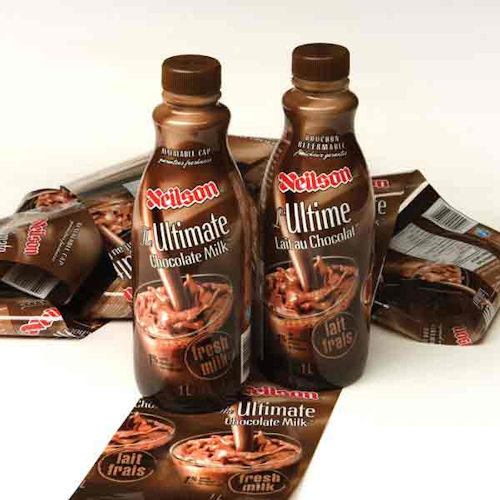 Vivid Labels Make Chocolate Milk Seemingly Flow From The Bottle