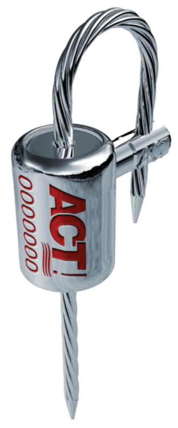 ACT'S VL CARGO CONTAINER SEAL (ALL THREE IMAGES) IS SAID TO BE 'IMPOSSIBLE'TO DEFEAT, THE COMPANY CLAIMS. YET IT SELLS FOR $2 TO