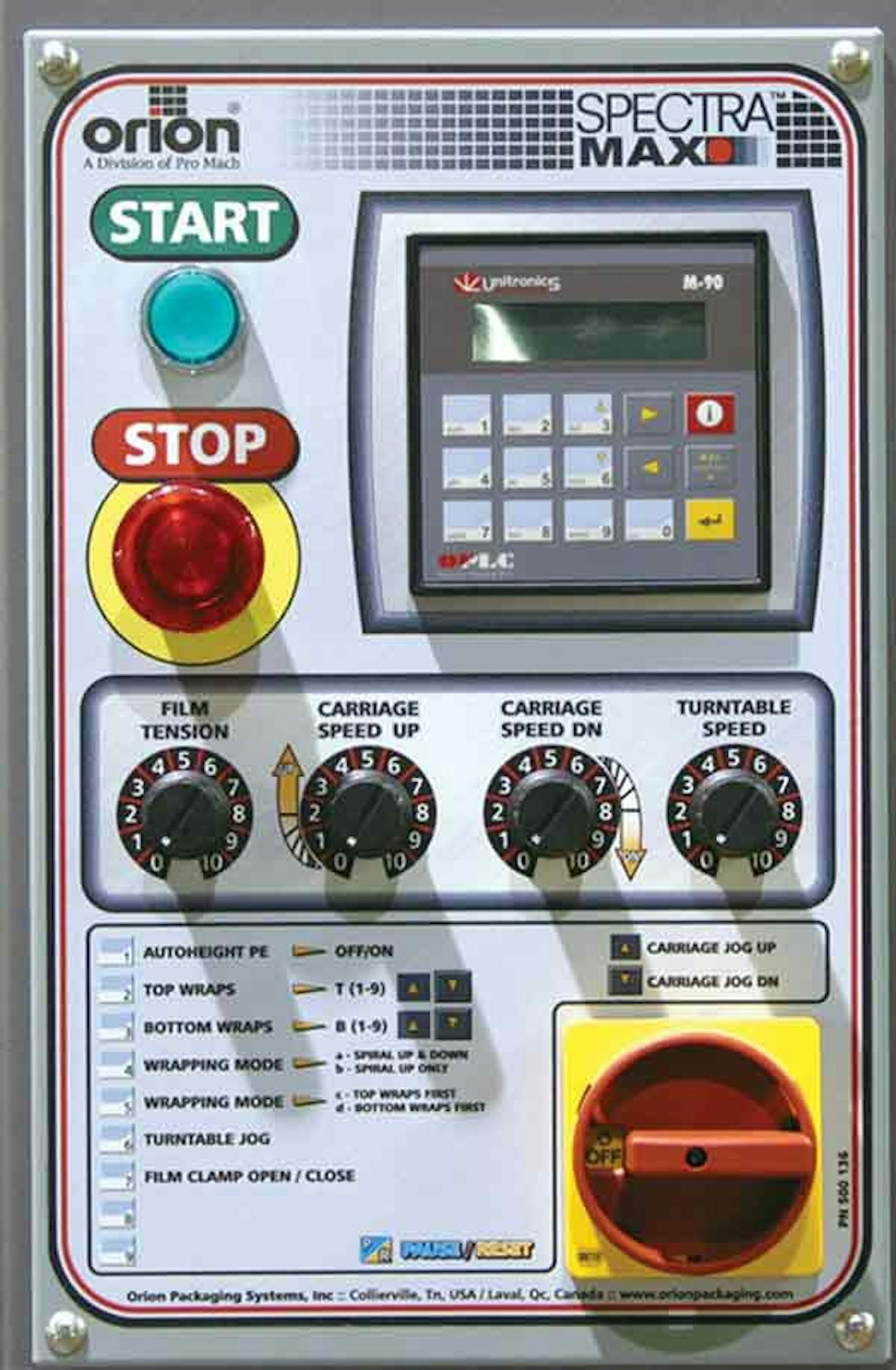 Orion Packaging Systems HMI on stretch wrapper Packaging World