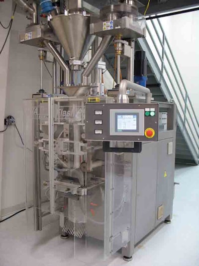 COMPLETE SYSTEM. Since the new dosing system and vf/f/s bagger were installed, speeds of 15 2-lb bags/min are now