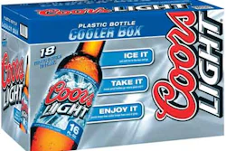 COOLER BOX. A successful 2005 summer convinced Coors to bring back this plastic cooler for 18-count cases of 16-oz plastic-bottl
