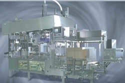 Goodman Packaging Equipment's 'Three-in-One' case erector/packer/sealer is the world's first machine to employ ELAU's new PacDri