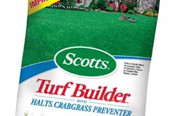 Best practices. Refreshed graphics support the environment-friendly message on packages of Scotts Turf Builder lawn fertilizer