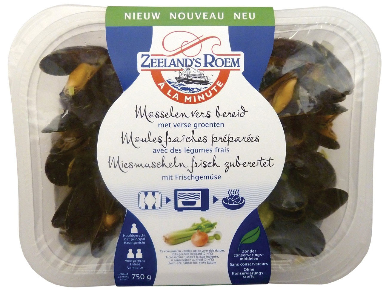 Thanks to in-pack microwave pasteurization and modified-atmosphere packaging, refrigerated shelf life on these ready meals is 21