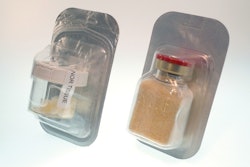 The new rectangular container at right holds more tissue than the previous package, while still fitting in the same outer bliste