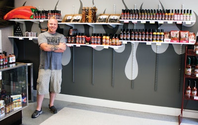 Danny Cash operates a retail store featuring his company's in-house processed and packaged products. A new service allows custom