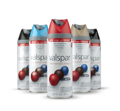 Family of Valspar spray paints