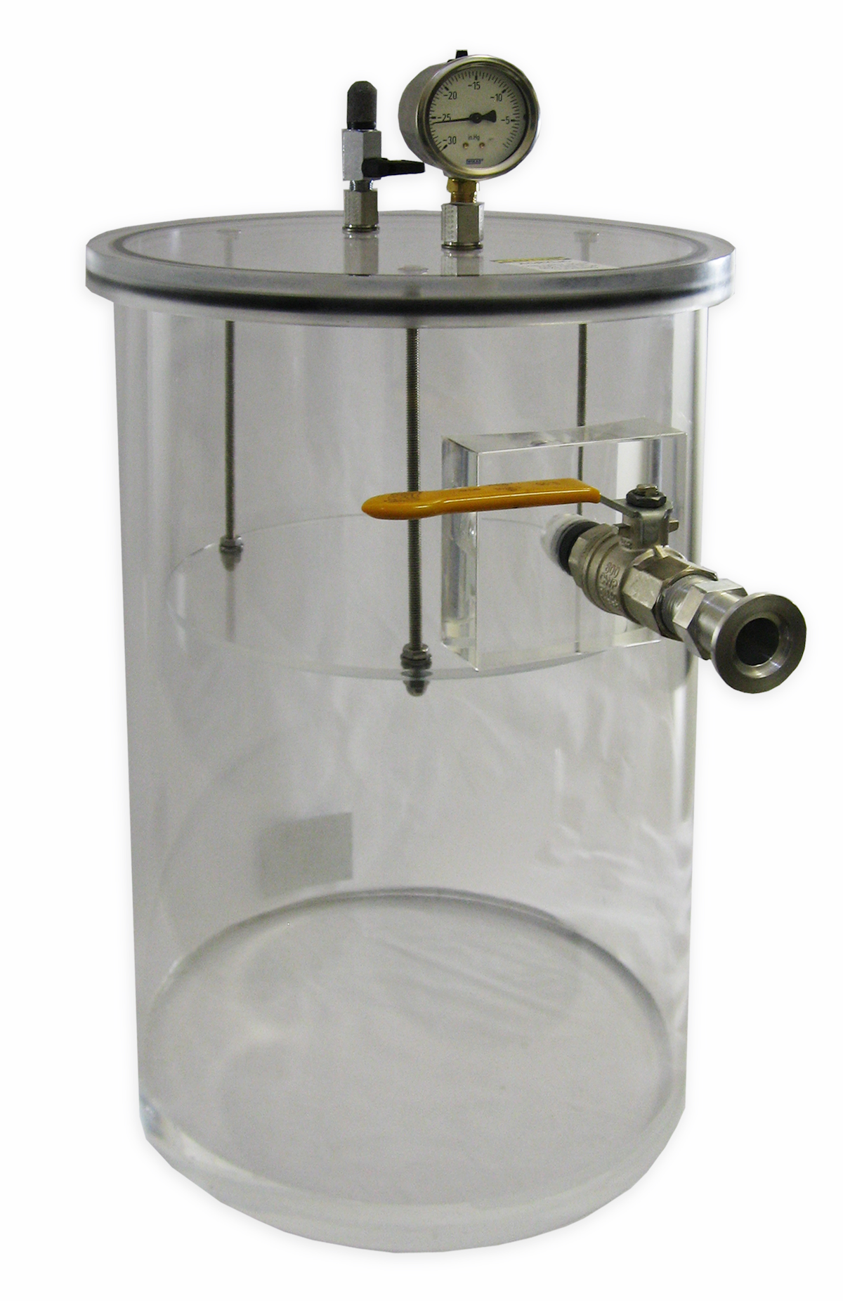 LACO Technologies, Inc Clear vacuum chamber for bubble leak test From