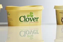Injection-molded PP container has in-mold labeling.