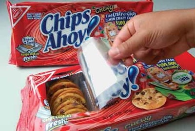 Oreos' snack-and-seal pack makes opening and reclosing easy.