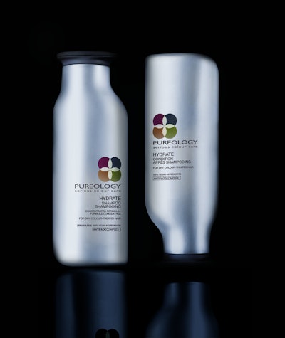 Pearlescent toned HDPE bottles represent a complete redesign.L'Oreal