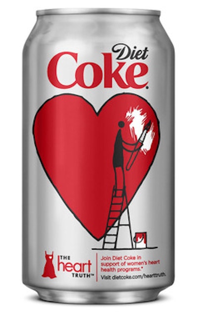 Diet Coke heart can