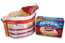 The package's tear-away film lid and outer folding carton.