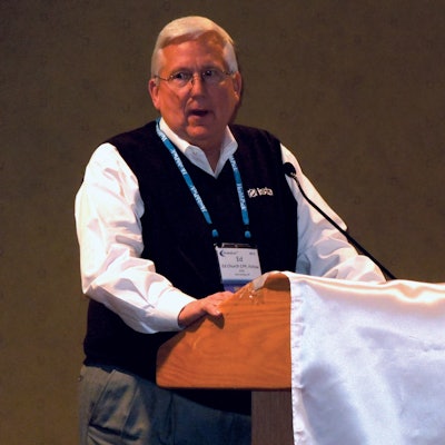 Ed Church, ISTA executive director, and ASTM Committee D10 past chairman, spoke at HealthPack 2012.