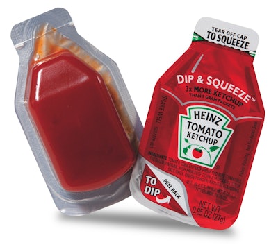 The Heinz Dip & Squeeze ketchup pack