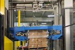 Navigated via computer menu, the stretch hooder draws down the film uniformly over the pallet load and securely seals the hood.