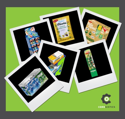 A sampling of Coregistics' retail, promotional and display packaging.