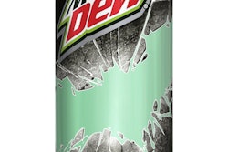 When can is chilled, the image of a bat appears in Mountain Dew green.