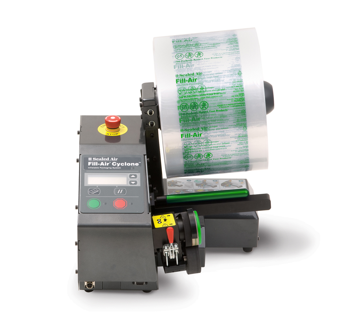 Fill the air. Упаковочная система Sealed Air/fill-Air Cyclone/Inflatable Packaging System. Sealed Air s.r.l. печать. Fill-Air Rocket. Packaged Active Cyclone Systems.