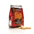 The square pouch format provides excellent point-of-sale display properties for the product.