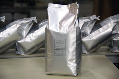 Thermal transfer overprinting delivers high-speed, high-quality coding to the foil coffee pouches.