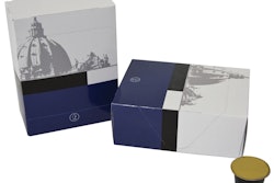 Shown here are just two of the many cartoning formats that the robotic end-of-line system is capable of executing.