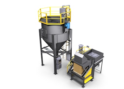 Automated bulk material mixing system