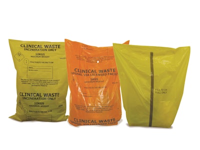 Clinical waste sacks