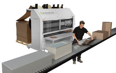 The Packsize EM7 automatic packaging machine.