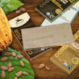 Compostable film wrap for Free Trade chocolates.