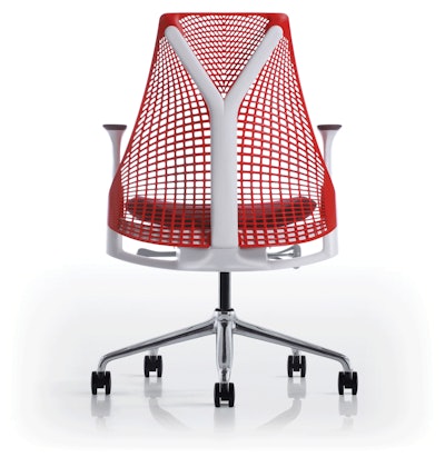 Herman Miller created a reusable packaging system for the spine of its Yves Béhar-designed SAYL office chair that is as ergonomic and efficient as the chair itself.