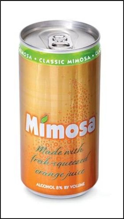 Aluminum can for Mimosa.