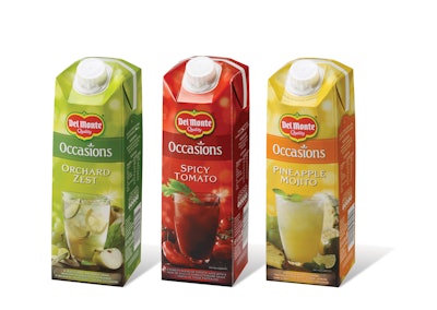 Del Monte's new Occasions line of fruit drinks.