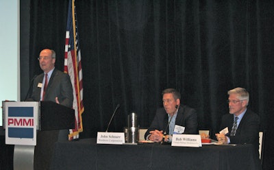 Panel discussion at March 13, 2013, PMMI Press Event.