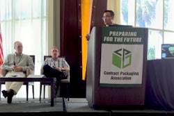 Nulogy’s Tham moderated a lively session with McGee (far left) and Kretschmer. Huessner was also present via Skype video.