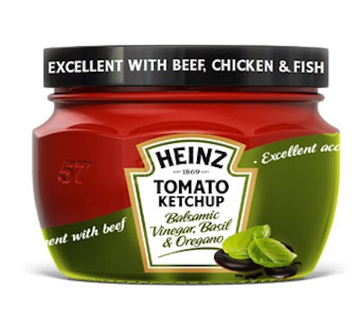 Heinz new glass jar is aimed at adults.
