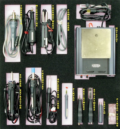 The photos in this article illustrate how two different thicknesses and colors of foam are heat-bonded together with cavities custom cut to contain individual instruments, tools, devices, etc.