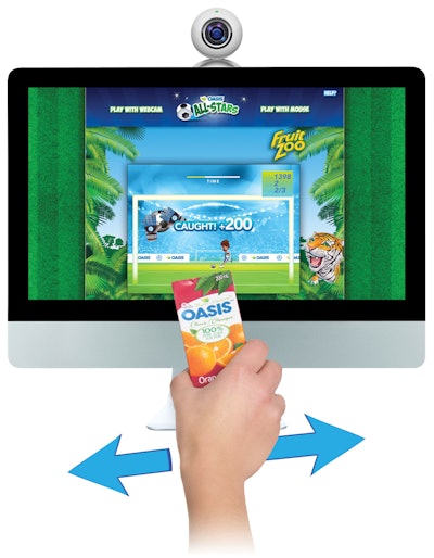 Last year, A. Lassonde launched cartons of its Oasis fruit juice with an AR feature that turned the carton into a game controller for an online interactive soccer game.