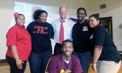 Dan Swinney, executive director of Manufacturing Renaissance, with APA students.