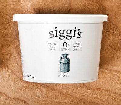 Siggi’s yogurt has a matte-paper wrapper that is both incredibly spare and undeniably upscale.